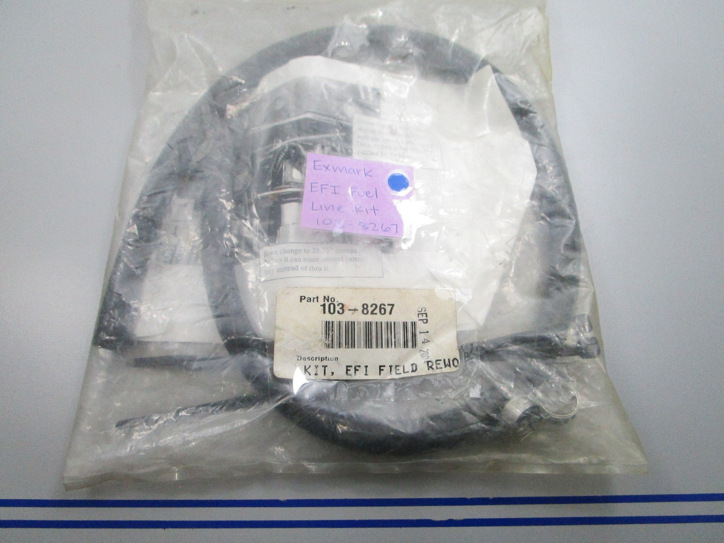 NEW OEM Exmark 103-8267 EFI Fuel Line Kit 0810