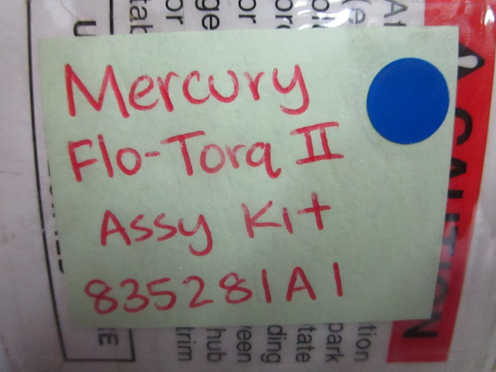 *NEW OEM* 0820 Mercury Flo-Torq II Assy Kit 835281A1