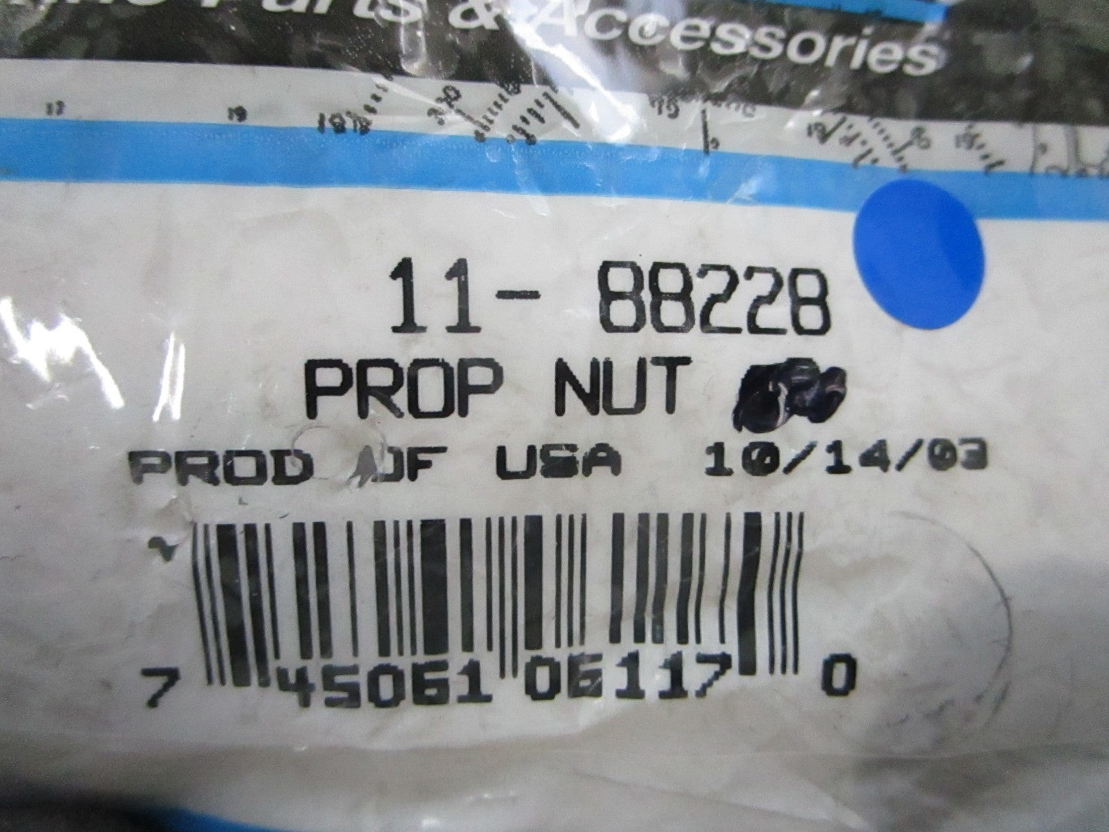 *NEW OEM* 0810 Mercury Quicksilver Prop Nut 11-88228