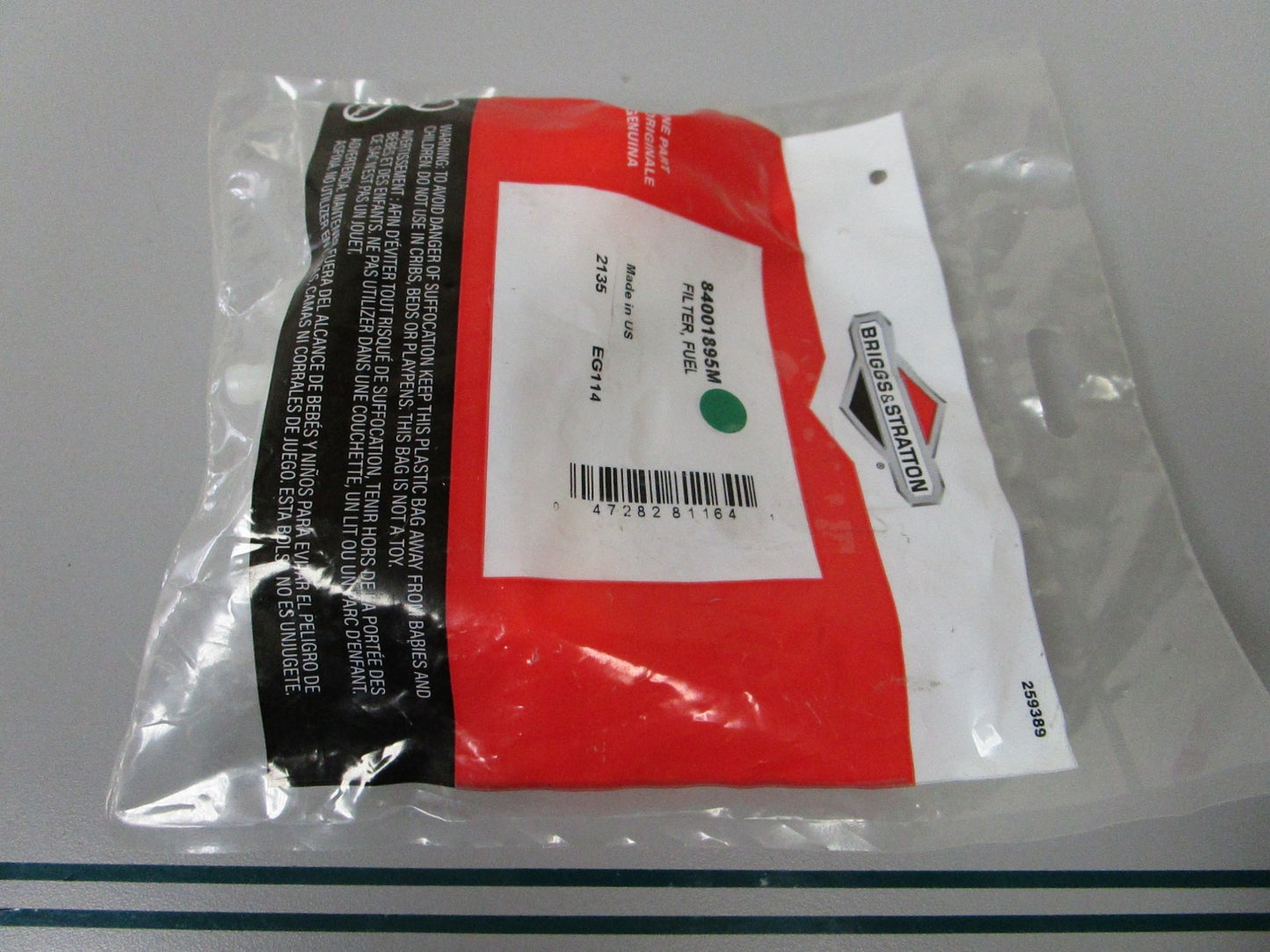 NEW OEM (LOT OF 5) 84001895M Briggs & Stratton Fuel Filter 0810