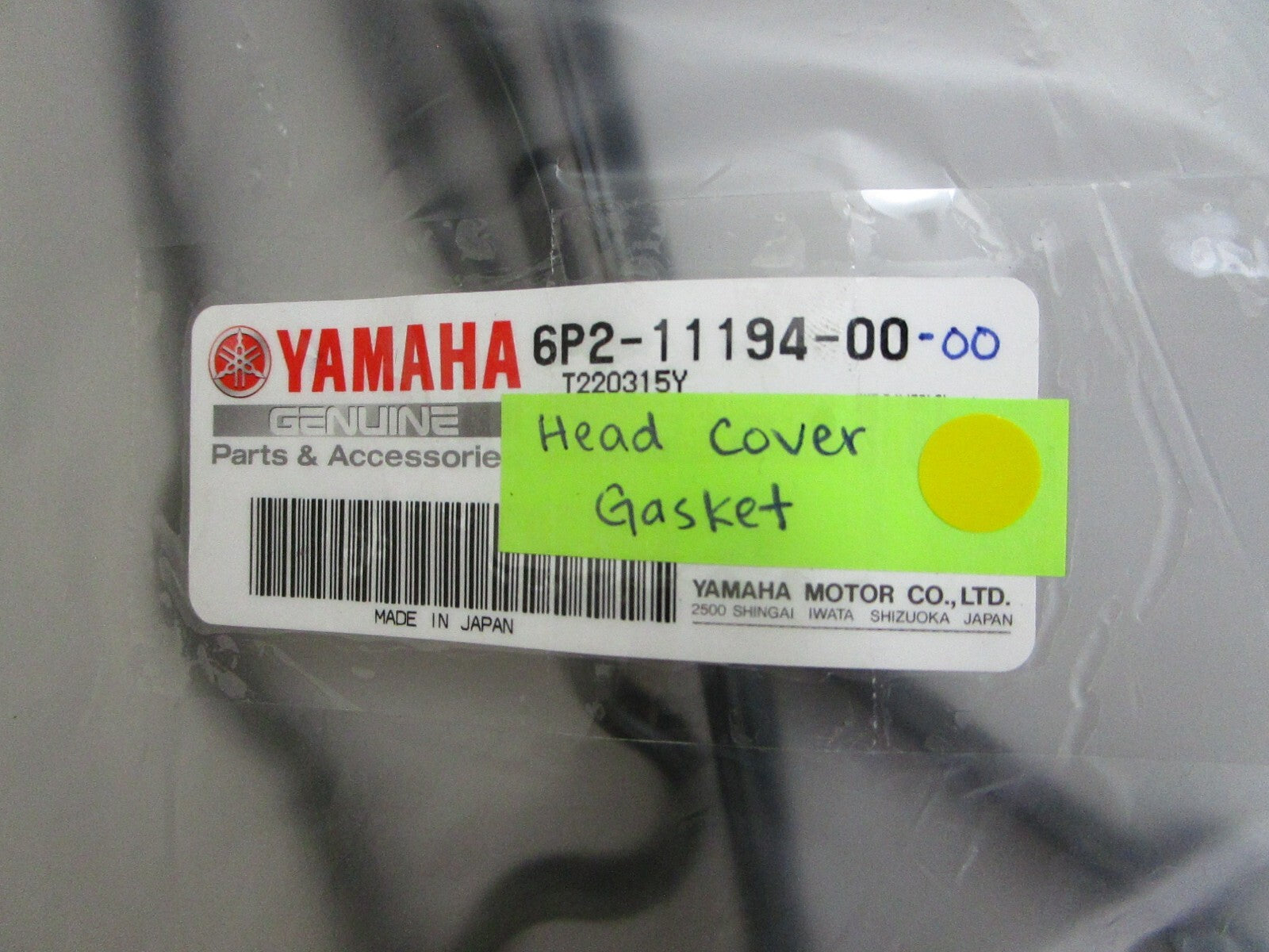 *NEW OEM* 0820 Yamaha Head Cover Gasket 6P2-11194-00-00