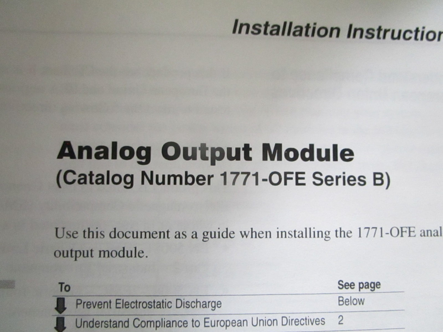 Allen-Bradley 1771-OFE2 PLC-5 4-Ch Analog Output 4-20mA Module NEW OEM 0820