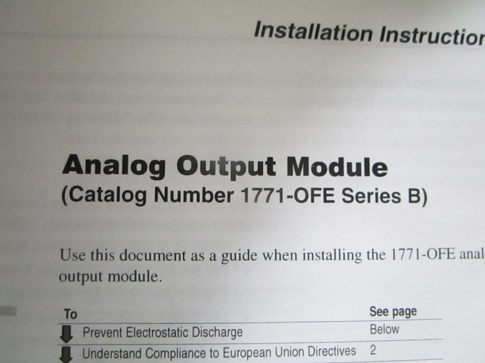 Allen-Bradley 1771-OFE2 PLC-5 4-Ch Analog Output 4-20mA Module NEW OEM 0820