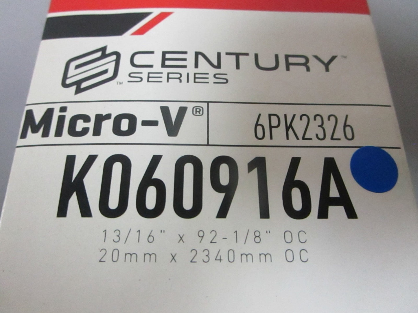 NEW K060916A Gates Micro-V 13/16" x 92 ⅛" Serpentine Belt 0720