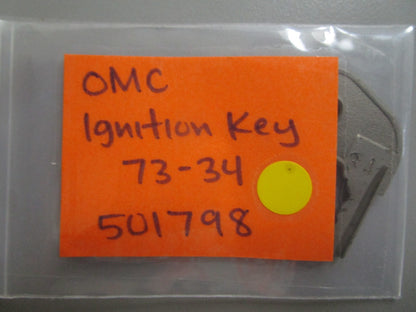 *NEW OEM* 0810 OMC Johnson Evinrude Ignition Key 73-34 501798 0501798