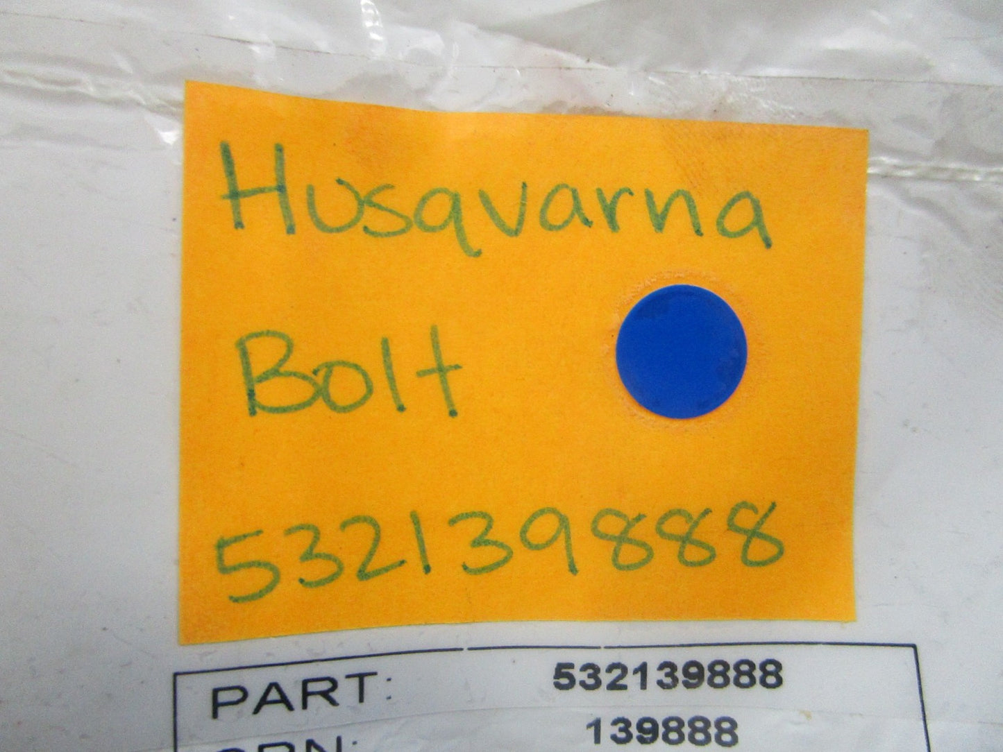 NEW OEM 532139888 Husqvarna Bolt 0810