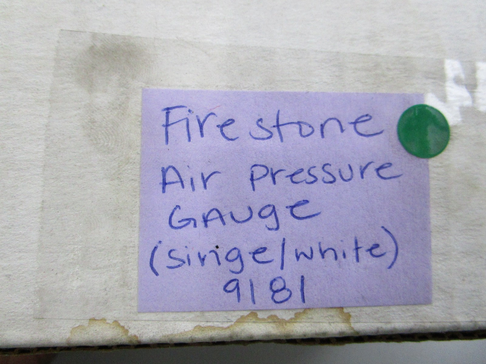 NEW 9181 Firestone White Single Air Pressure Gauge 0810