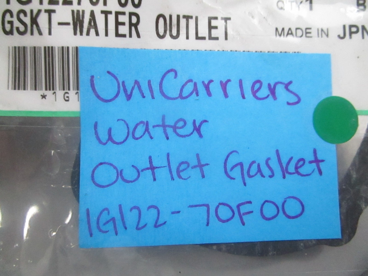 NEW OEM 1G122-70F00 UniCarriers Water Outlet Gasket 0810