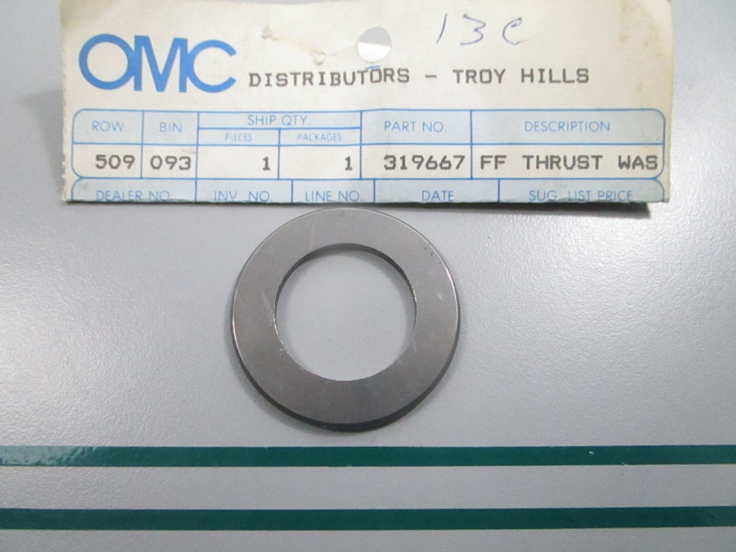 NEW OEM 319667 0319667 OMC Johnson Evinrude Thrust Washer 0810