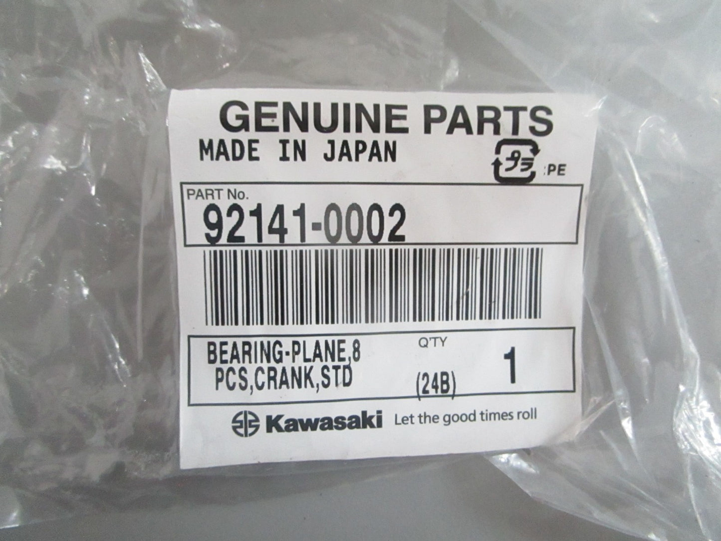 NEW OEM 92141-0002 Kawasaki 8 Bearing Set 0820