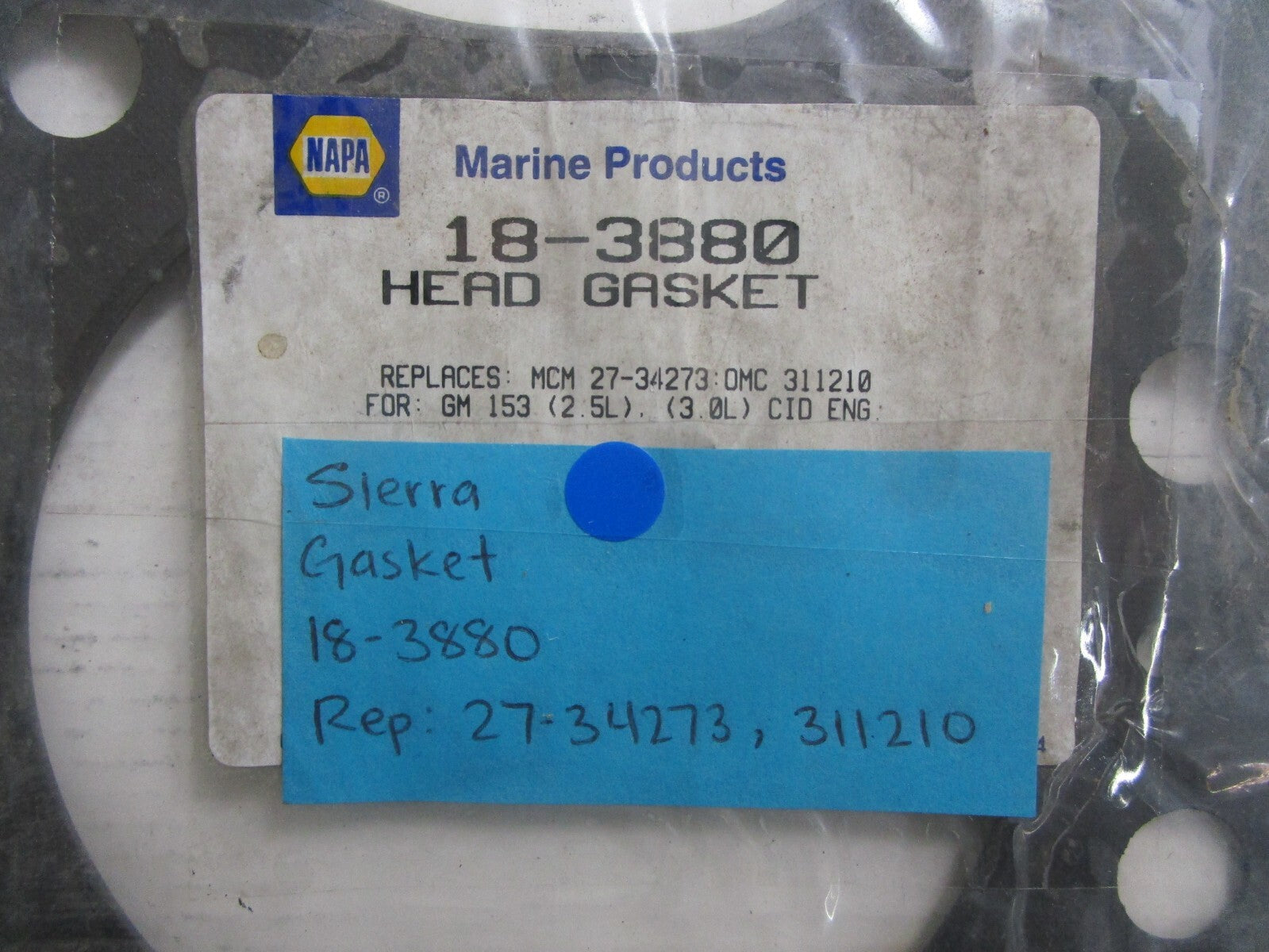*NEW* 0810 Sierra Head Gasket 18-3880 Replaces: Mercruiser 27-34273 OMC 311210