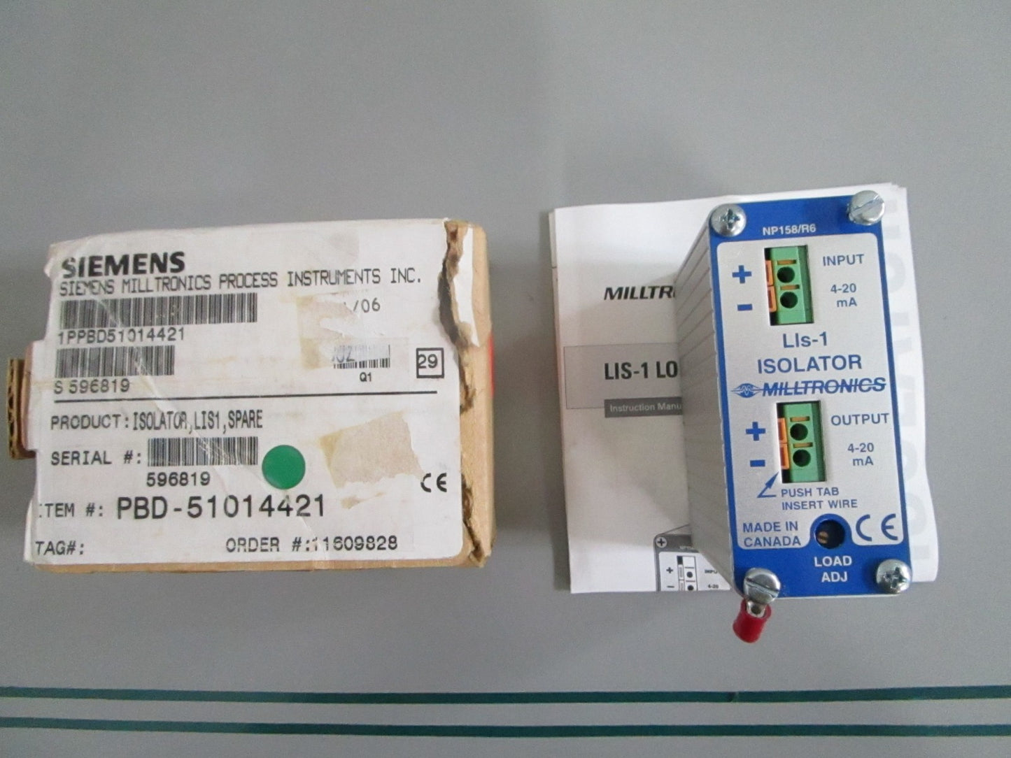 Siemens Milltronics PBD-51014421 Isolator LIS1 Spare NOS NEW OEM 0820