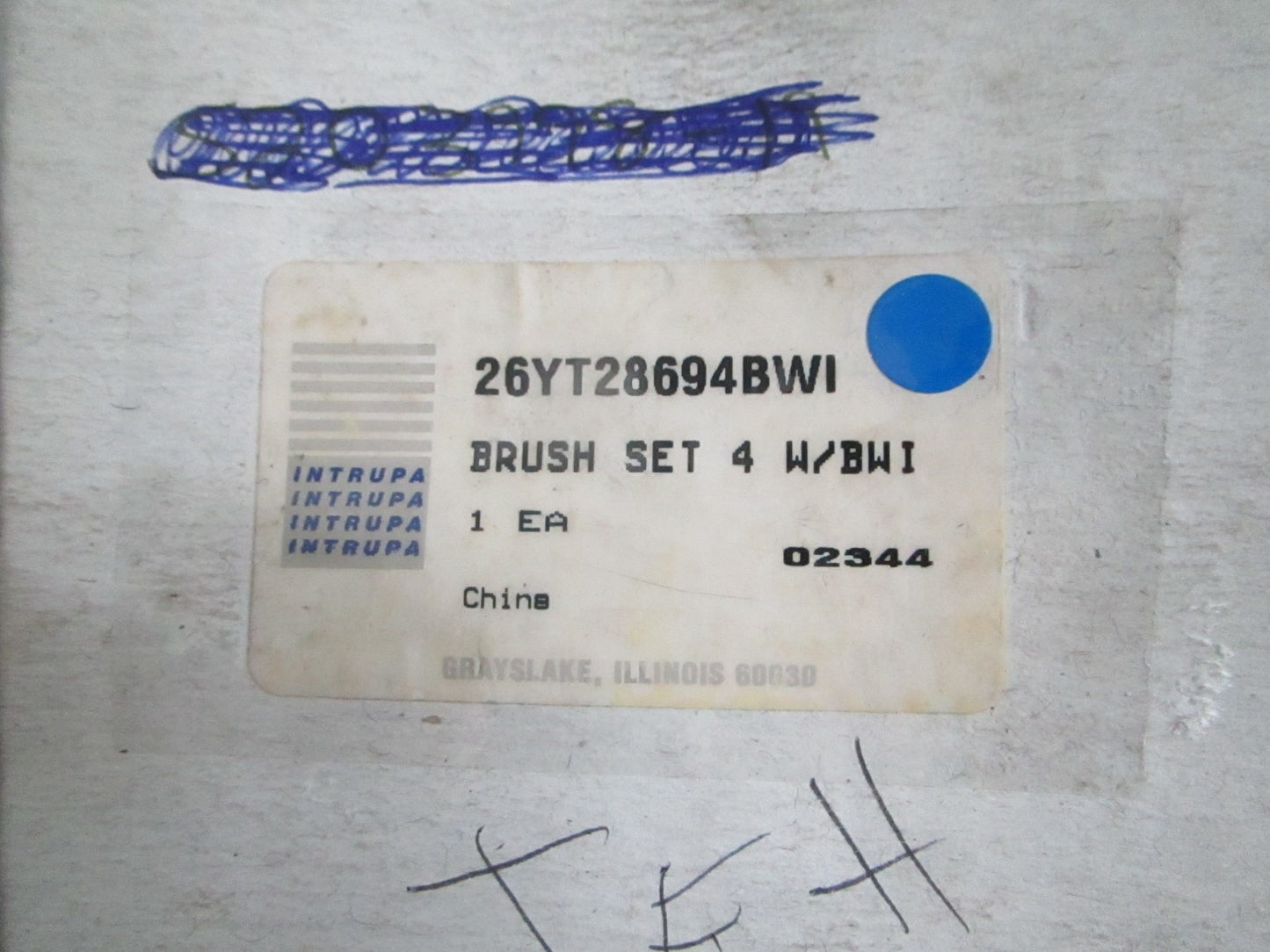 *NEW OEM* 0820 Intrupa 4 Brush Set 26YT28694BWI