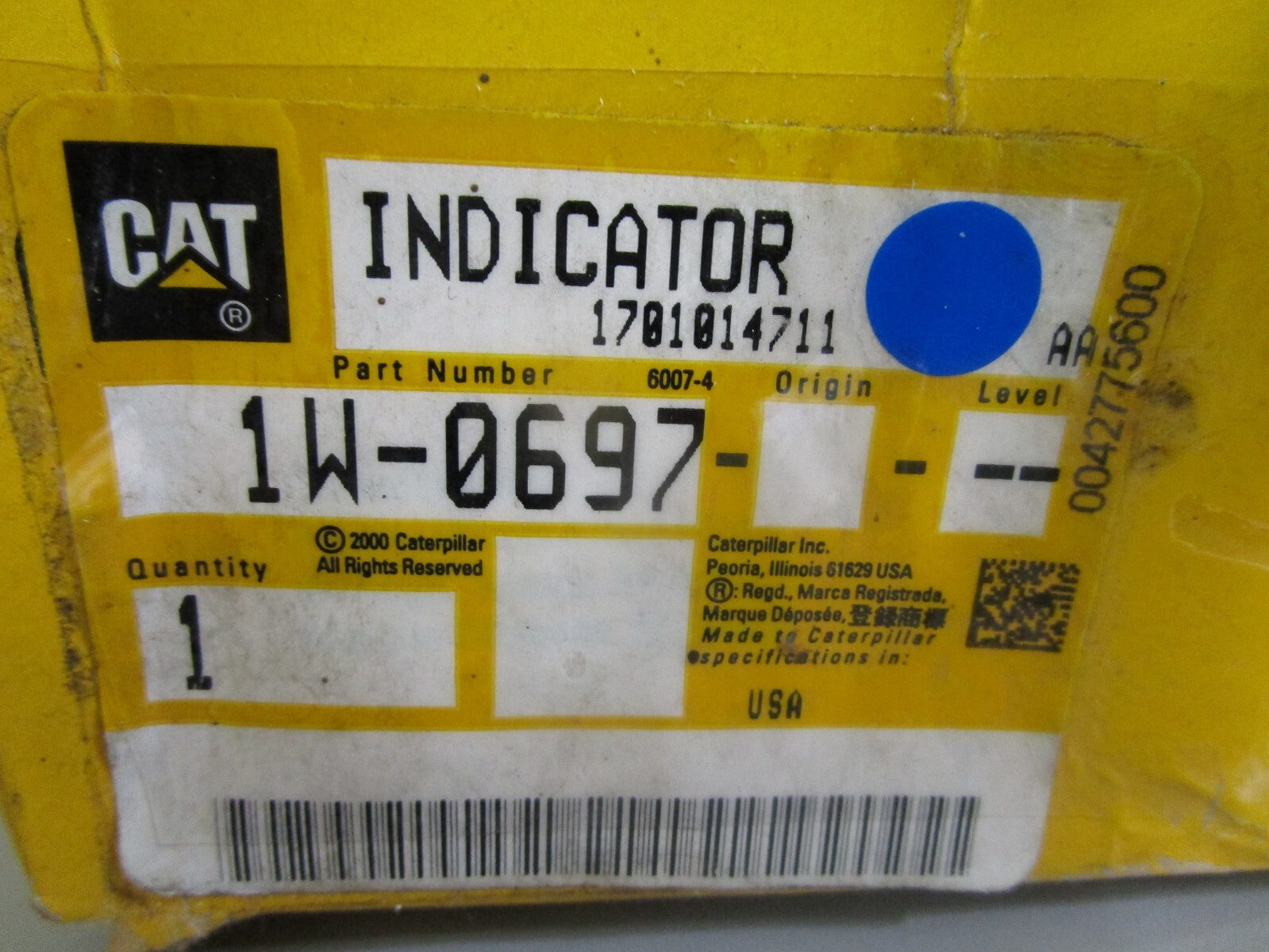 *NEW OEM* 0820 CAT Indicator 1W-0697