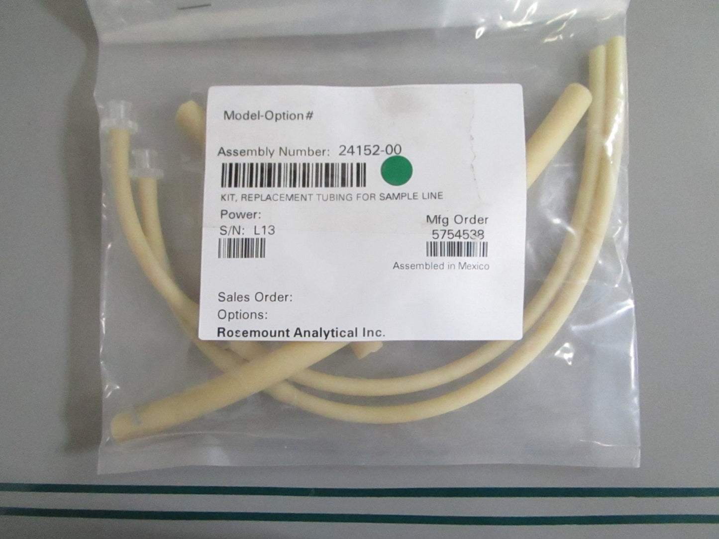 Rosemount 24152-00 TCL Sample Line Replacement Tubing Kit NEW OEM 0820