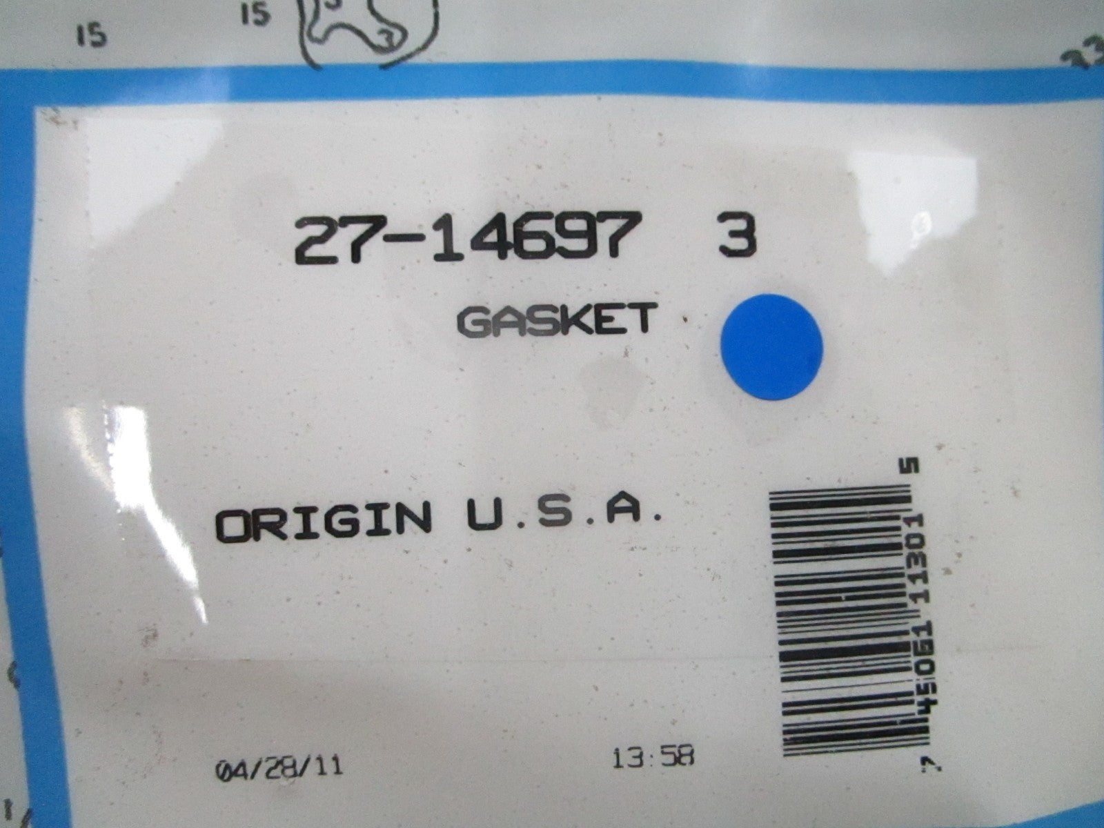 *NEW OEM* 0810 Mercury Quicksilver Gasket 27-14697 3