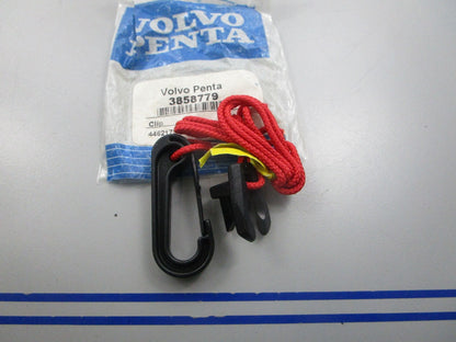 NEW OEM 3858779 Volvo Penta Lanyard & Clip 0810