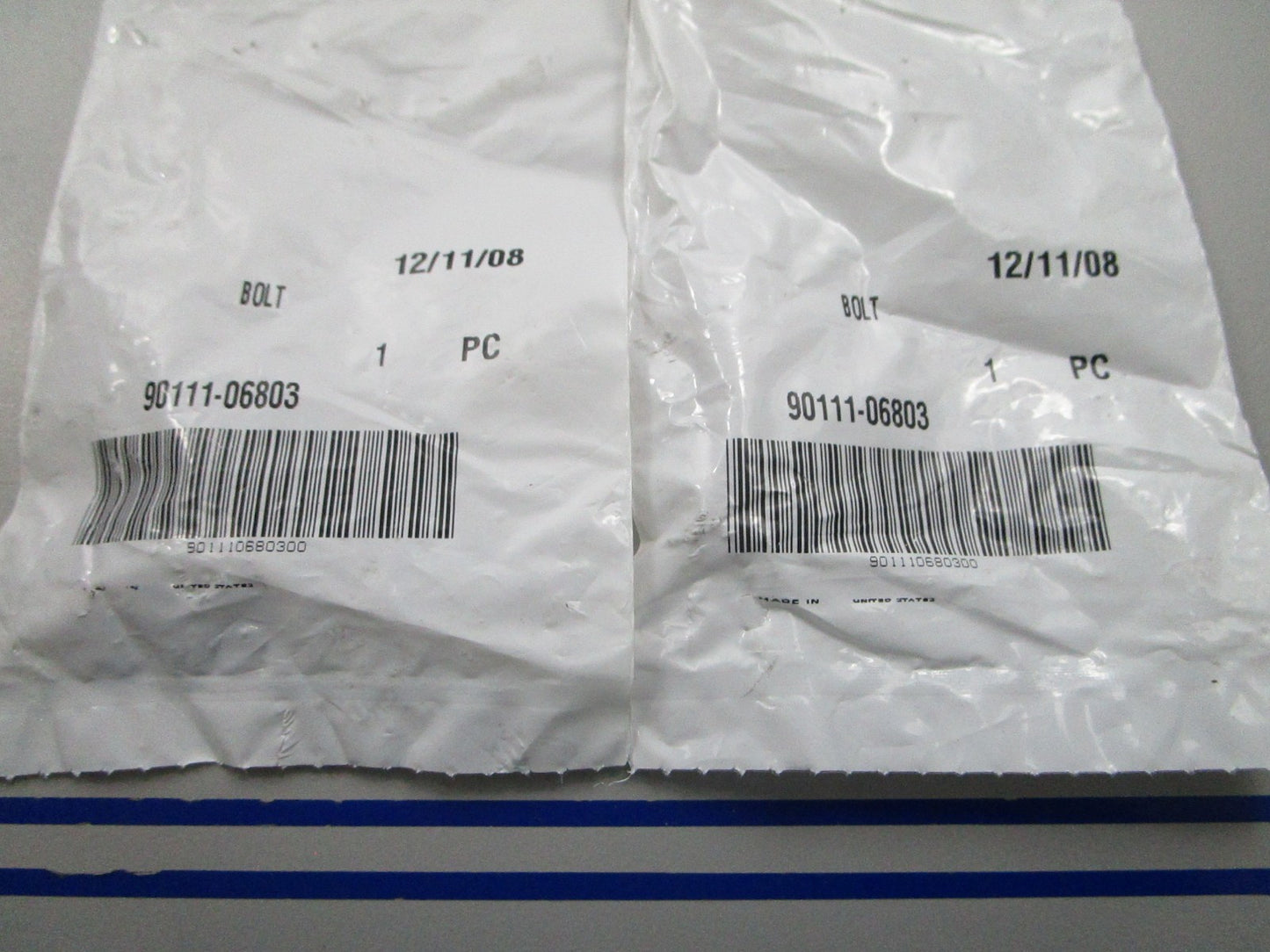 NEW OEM (LOT OF 2) 90111-06803 Yamaha Bolt 0810