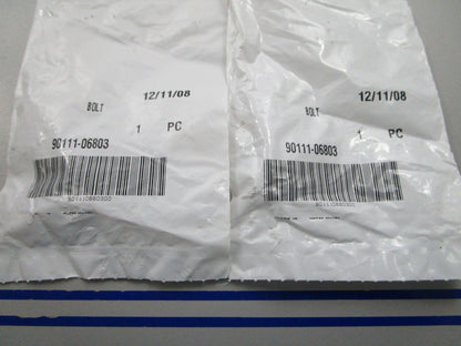 NEW OEM (LOT OF 2) 90111-06803 Yamaha Bolt 0810