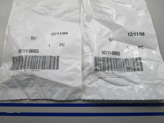 NEW OEM (LOT OF 2) 90111-06803 Yamaha Bolt 0810