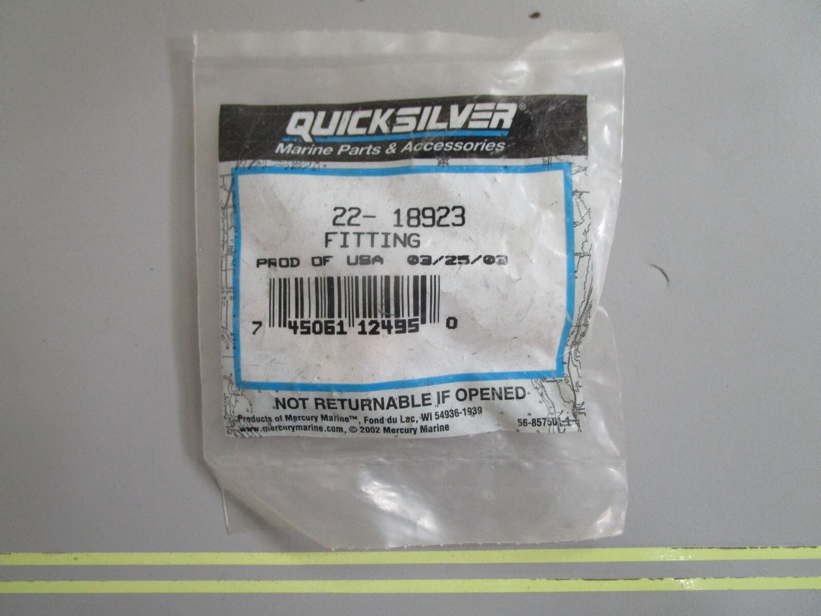 *NEW OEM* 0810 Mercury Quicksilver Fitting 22-18923