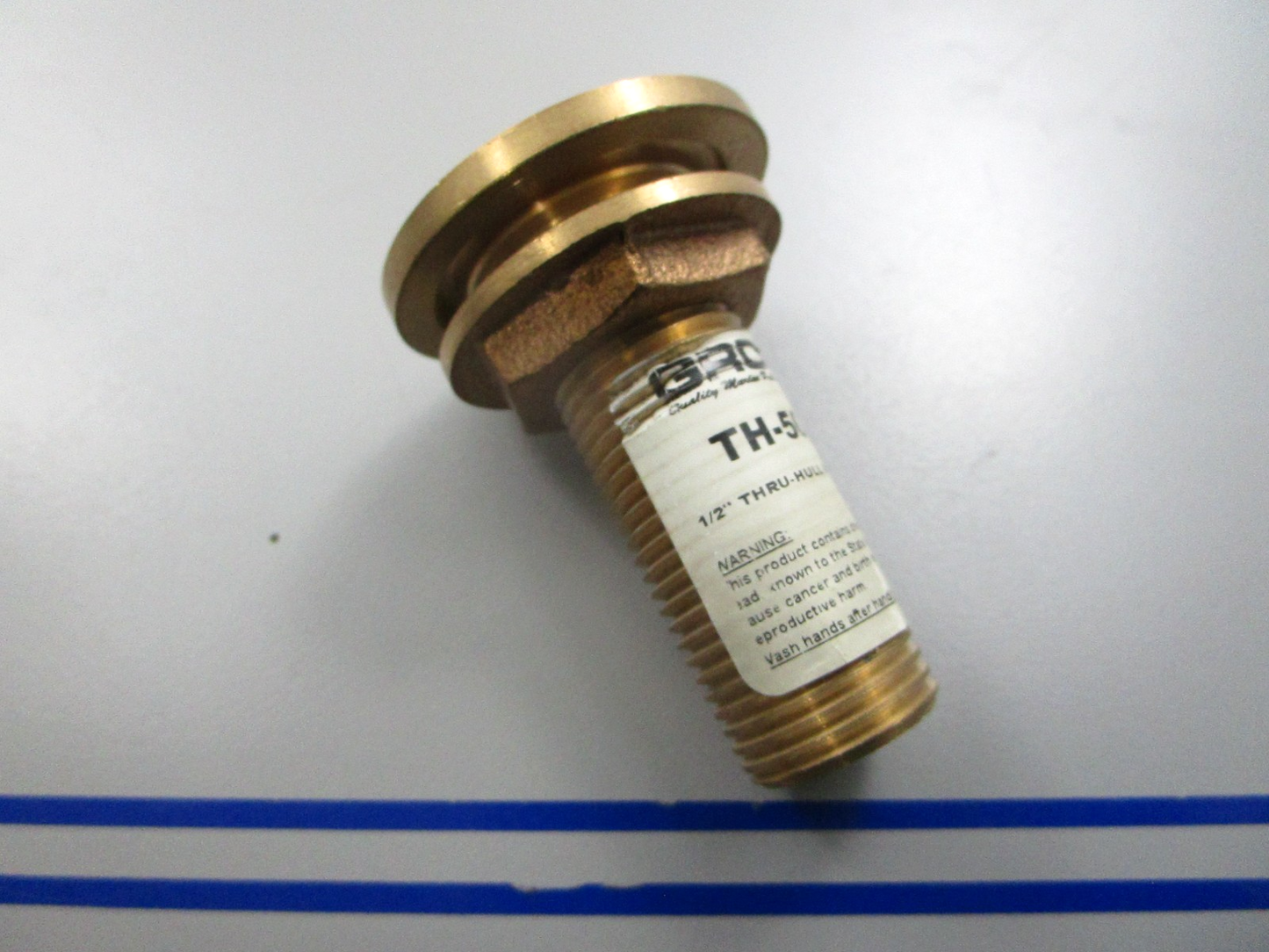 *NEW* 0810 Groco 1/" Thru-Hull Fitting w/ Nut TH-500-W