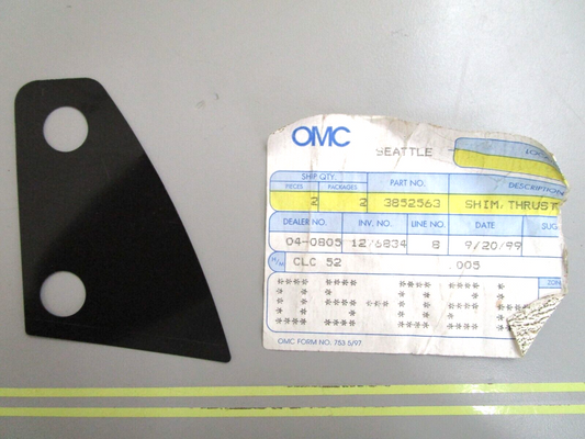 *NEW OEM* 0750 OMC Johnson Evinrude THRUST SHIM 3852563