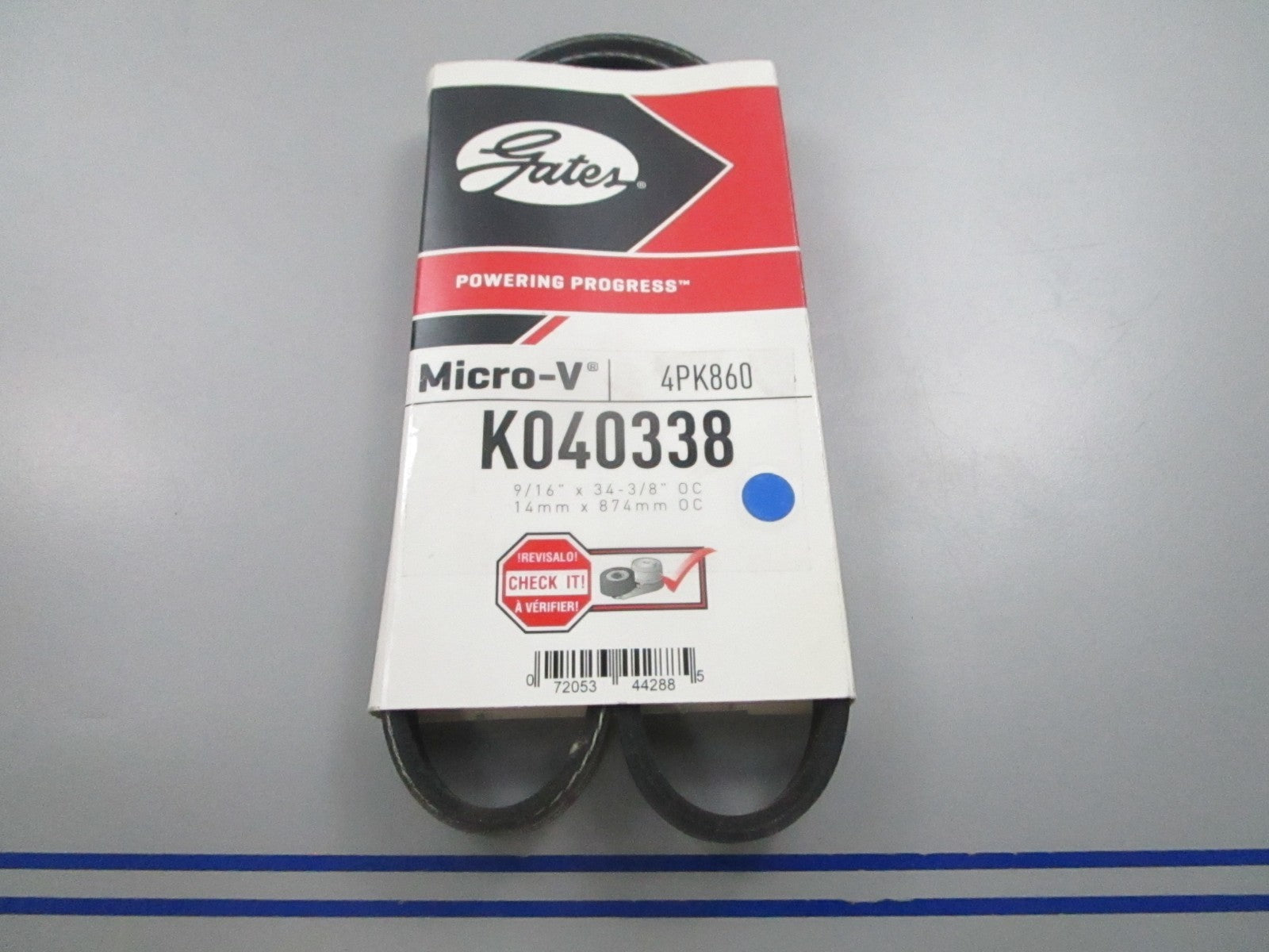 NEW K040338 Gates Micro-V Serpentine Belt 0810