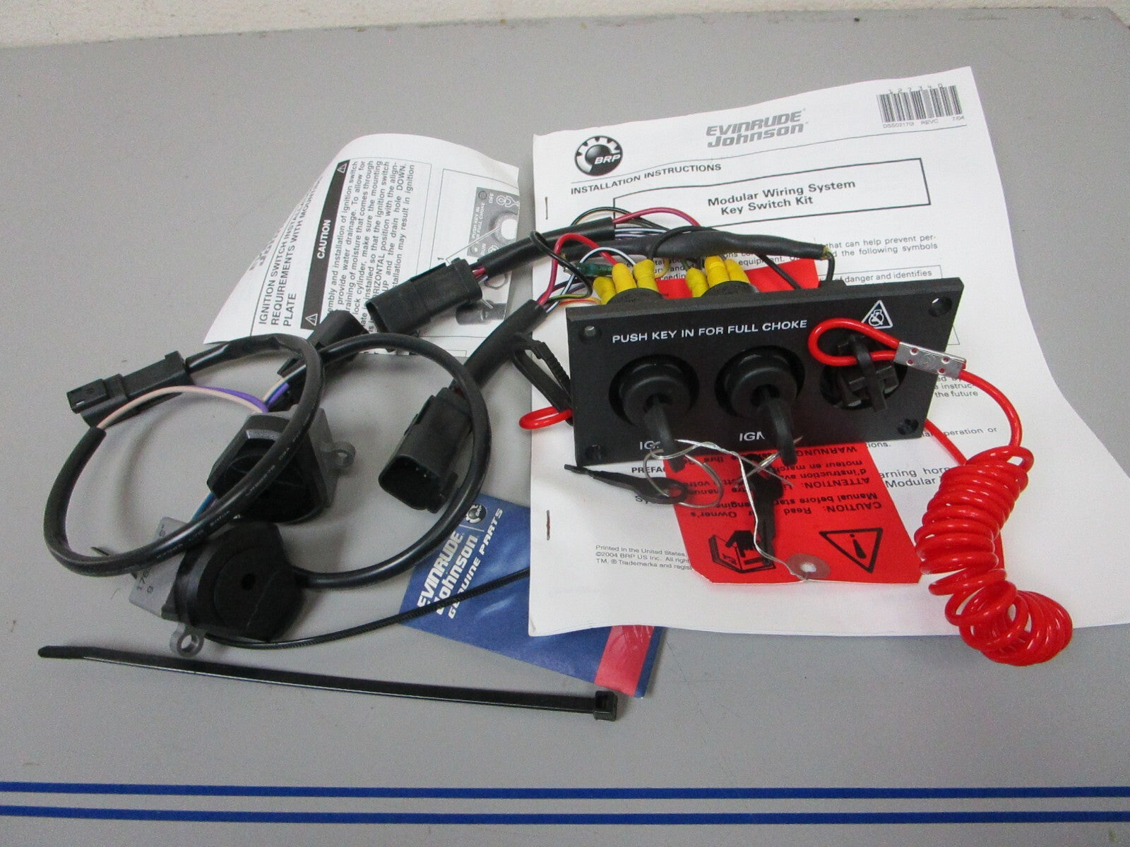 *NEW OEM* 0720 OMC Johnson Evinrude Dual Engine Key Switch Assembly 176410