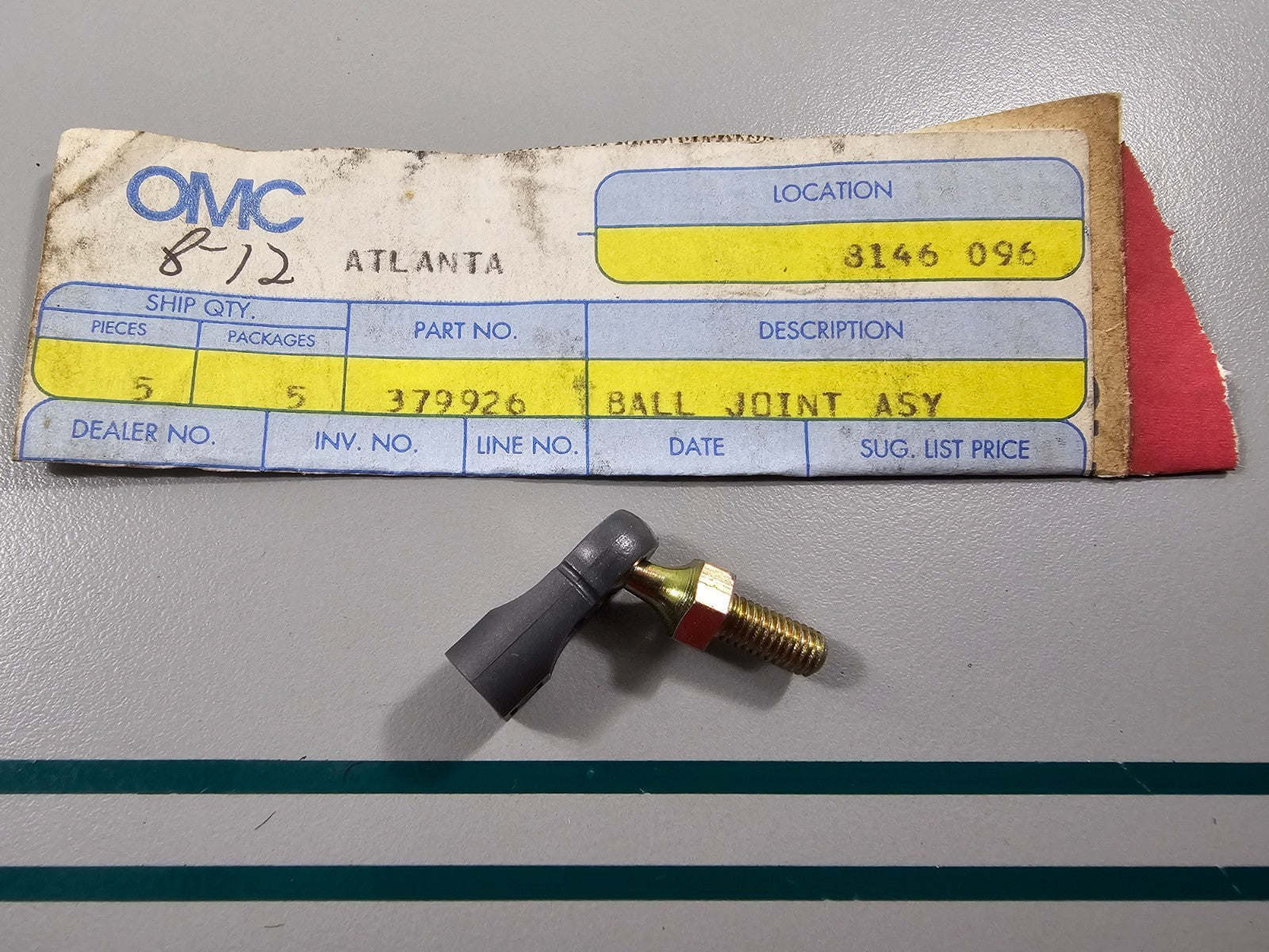 NEW OEM 379926 0379926 OMC Johnson Evinrude Ball Joint Assembly 0810