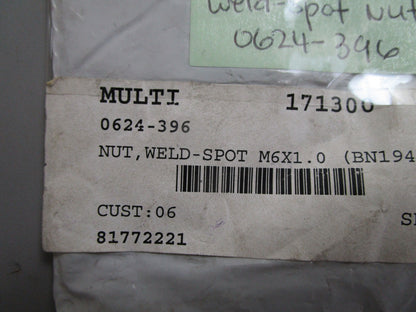 *NEW* (LOT OF 5) 0770 Arctic Cat Tigershark M6x1.0 Weld-Spot Nut 0624-396