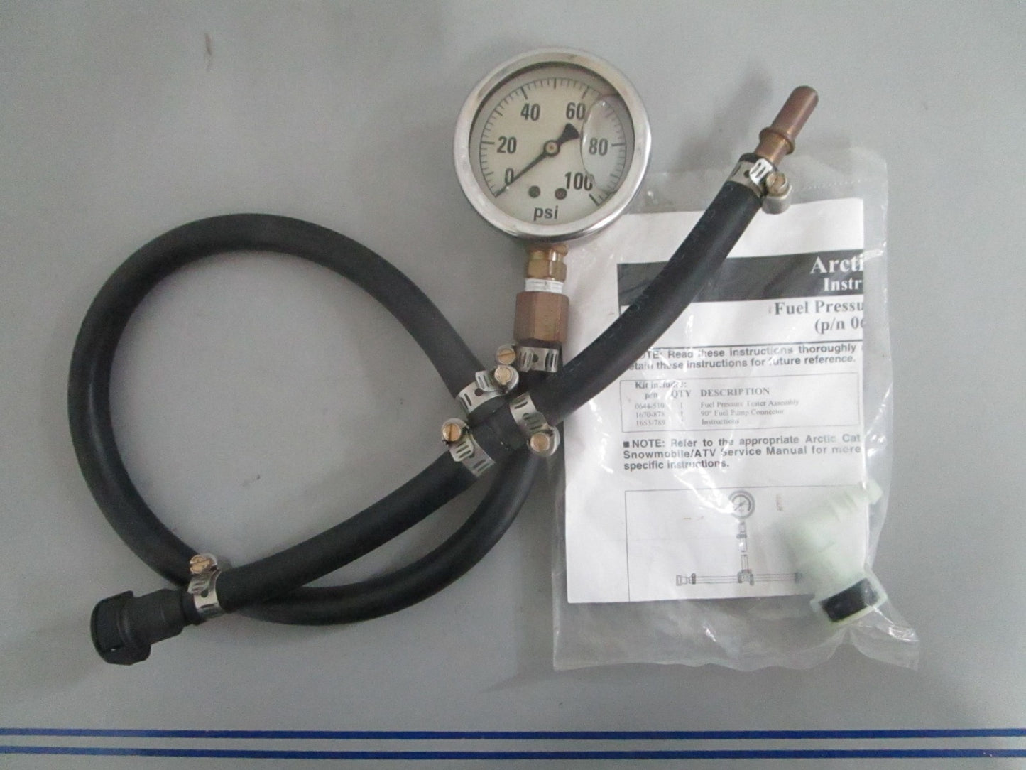 *NEW OEM* 0820 Arctic Cat Fuel Pressure Tester Kit 0644-587