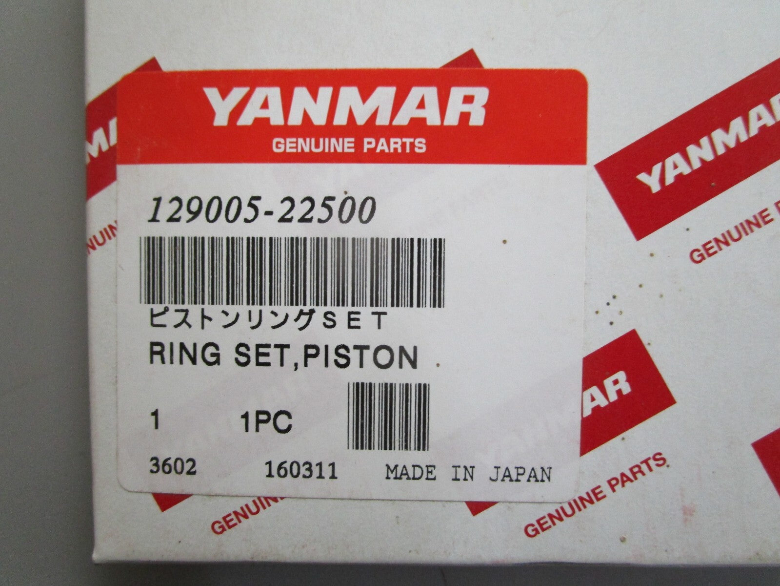 *NEW* 0820 Yanmar Piston Ring Set 129005-22500