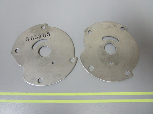 *NEW OEM* (LOT OF 2) 0810 OMC Johnson Evinrude Impeller Housing Plate 0305303