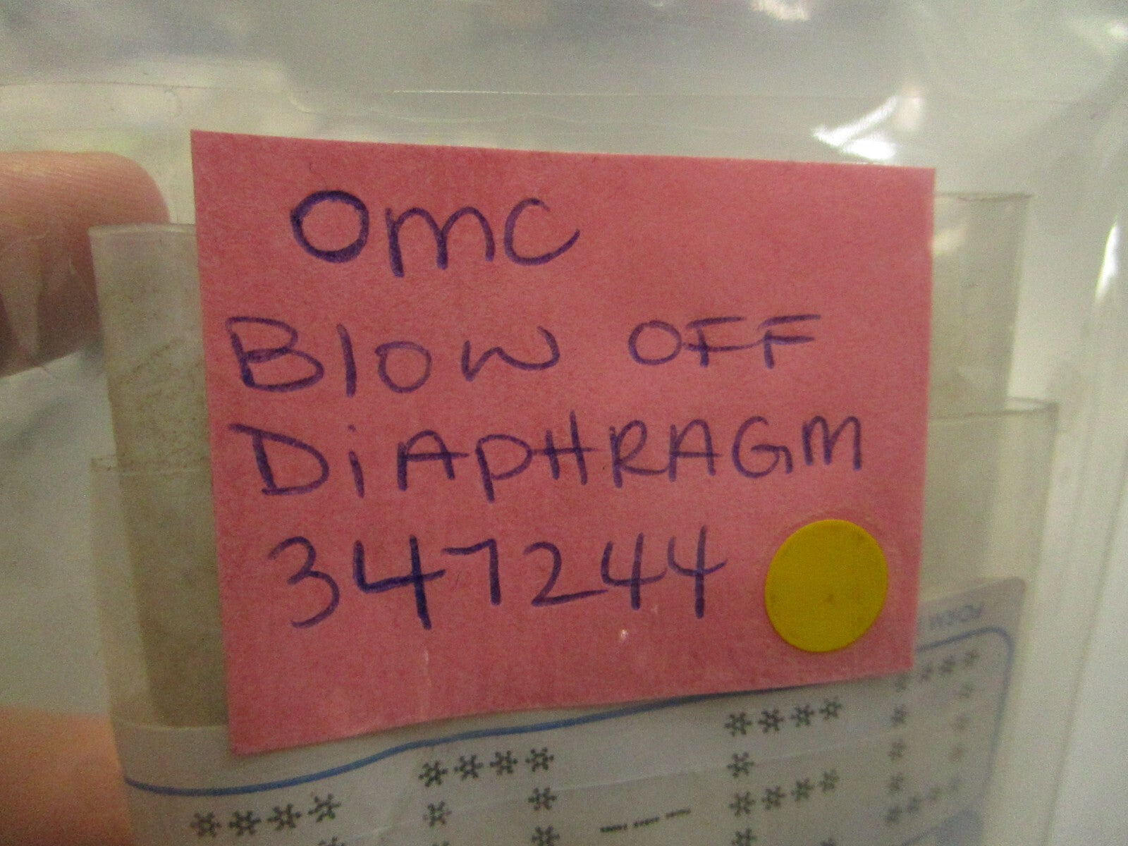 *NEW OEM* 0810 OMC Johnson Evinrude Blow Off Diaphragm 347244 0347244