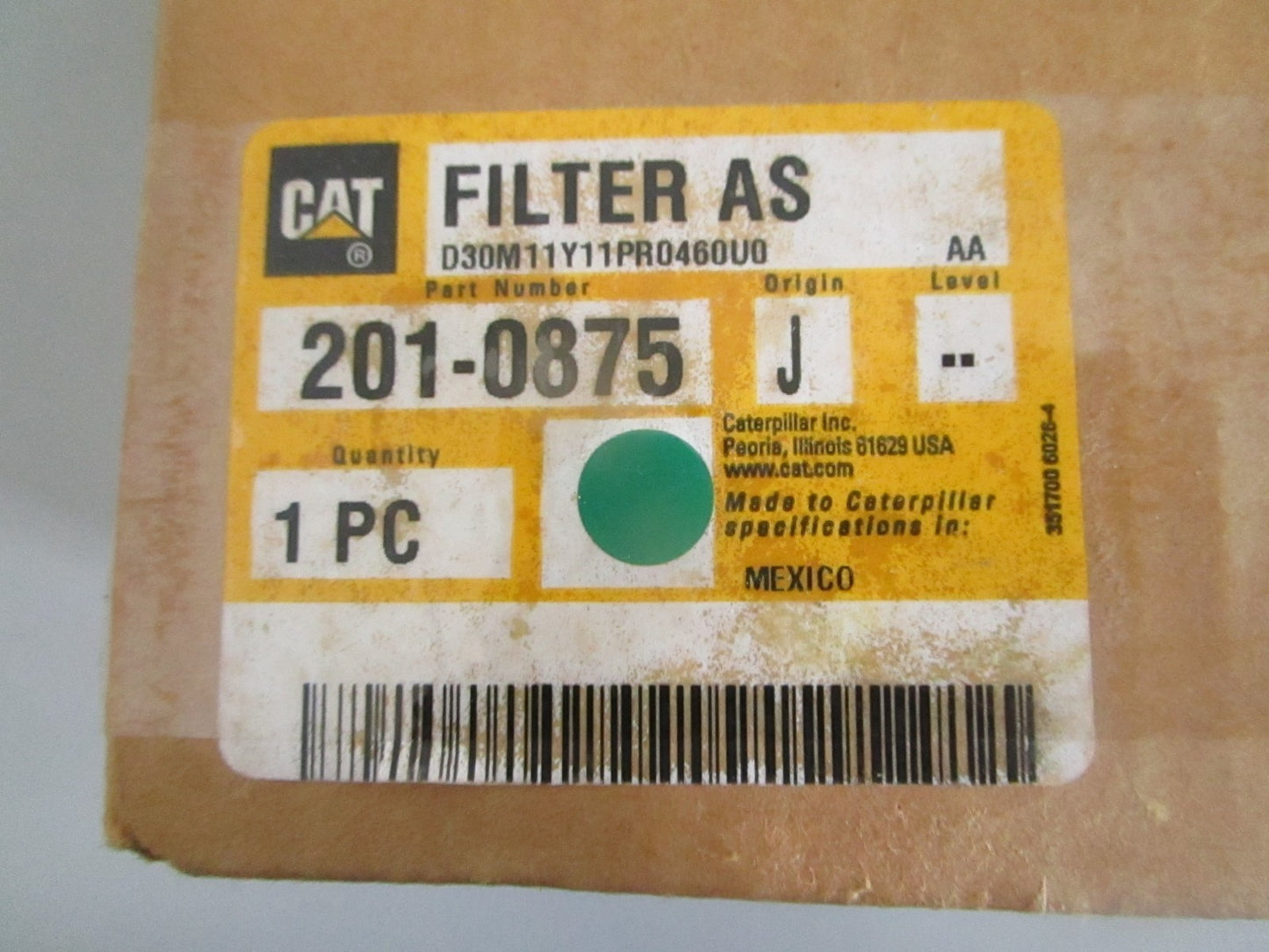 Caterpillar 201-0875 Hydraulic Transmission Filter NEW OEM 0820