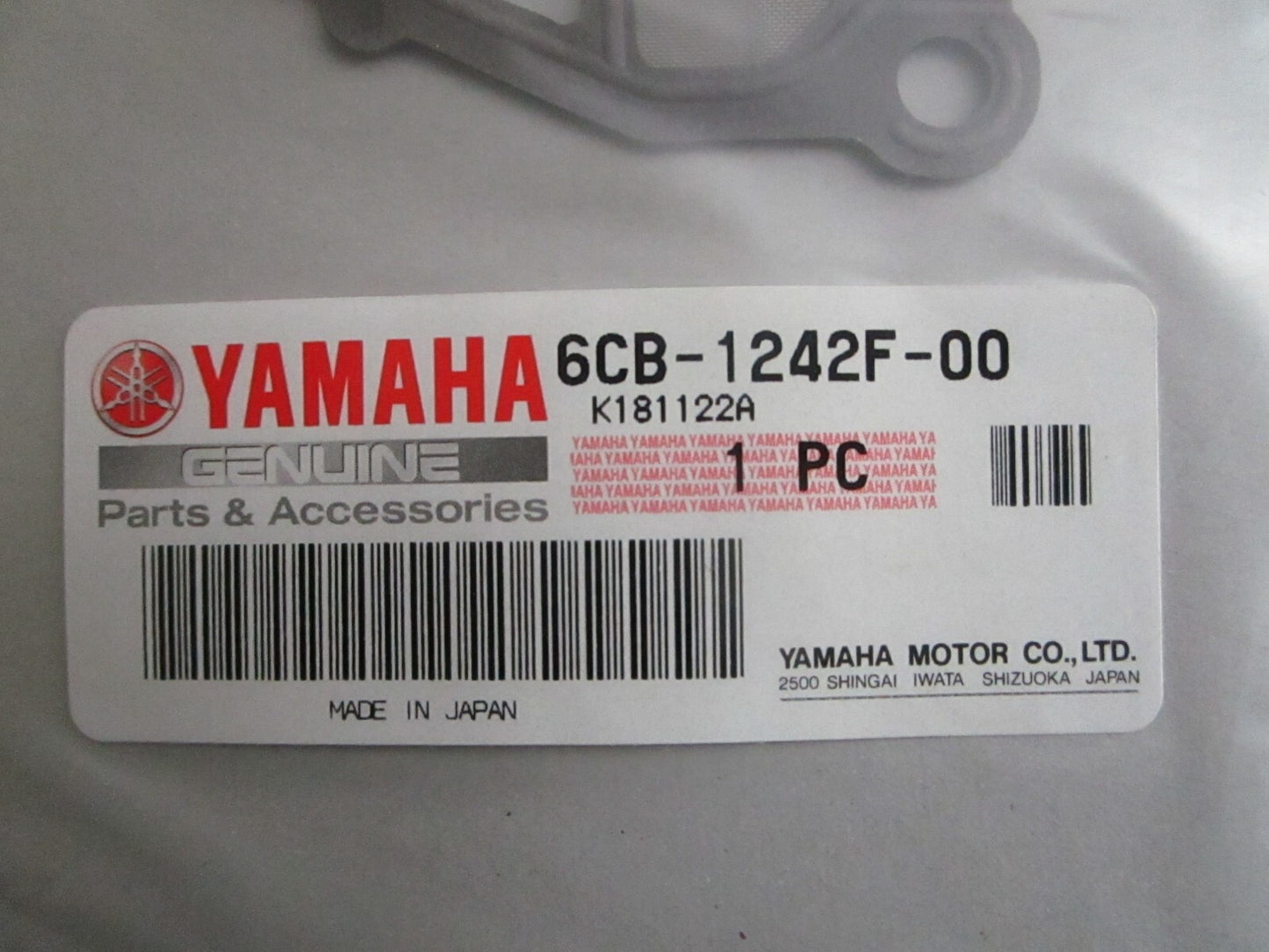 *NEW OEM* 0810 Yamaha Gasket 6CB-1242F-00-00