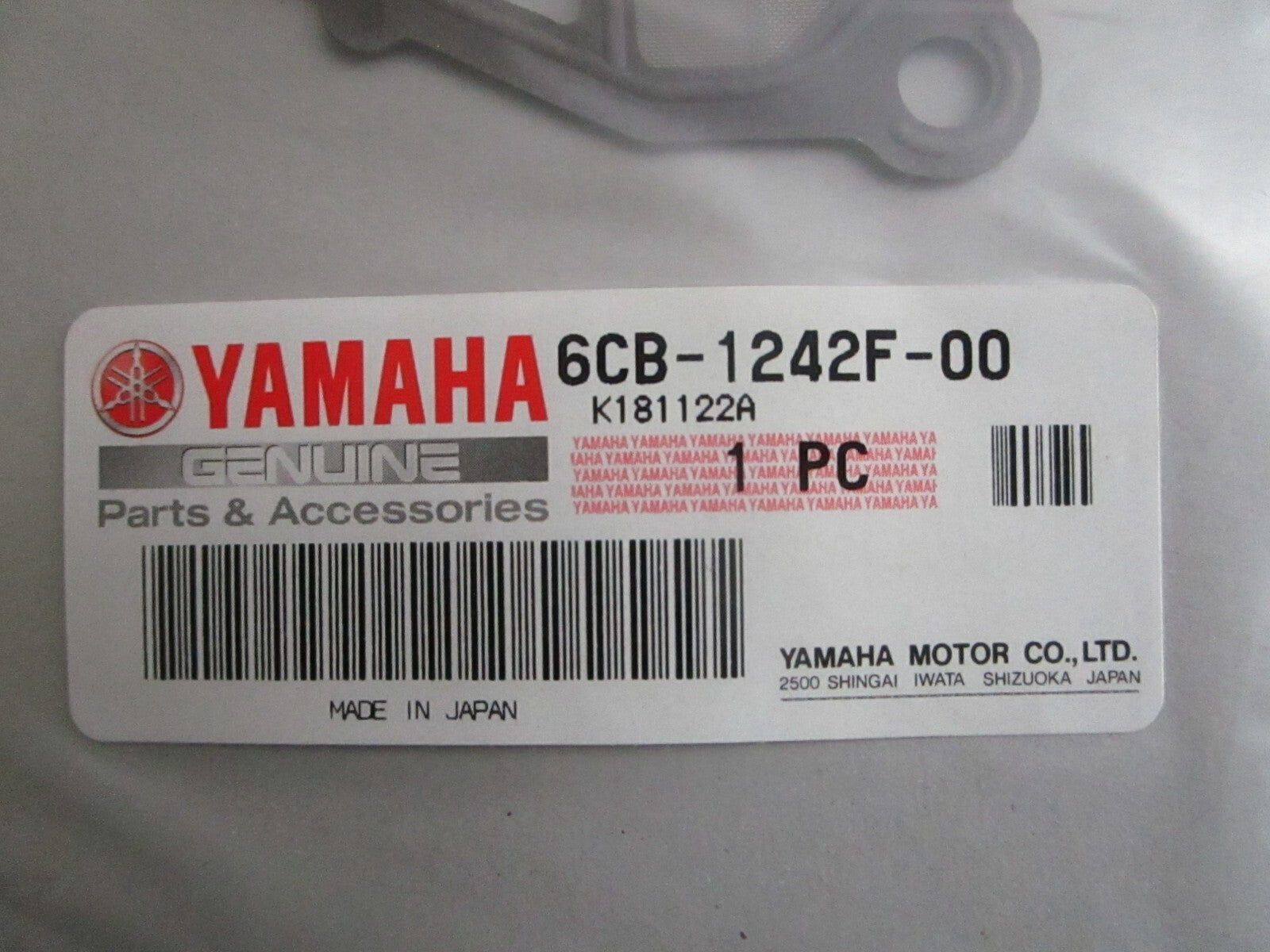 *NEW OEM* 0810 Yamaha Gasket 6CB-1242F-00-00