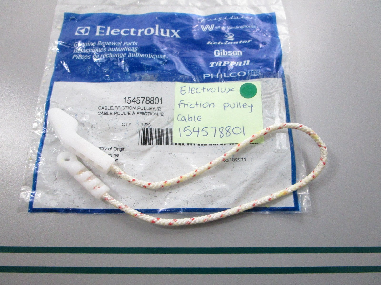 NEW OEM 154578801 Electrolux Friction Pulley Cable 0810