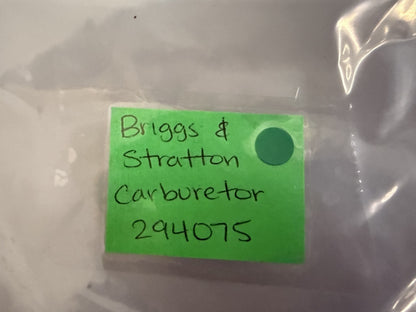 NEW OEM 294075 Briggs & Stratton Carburetor 0820