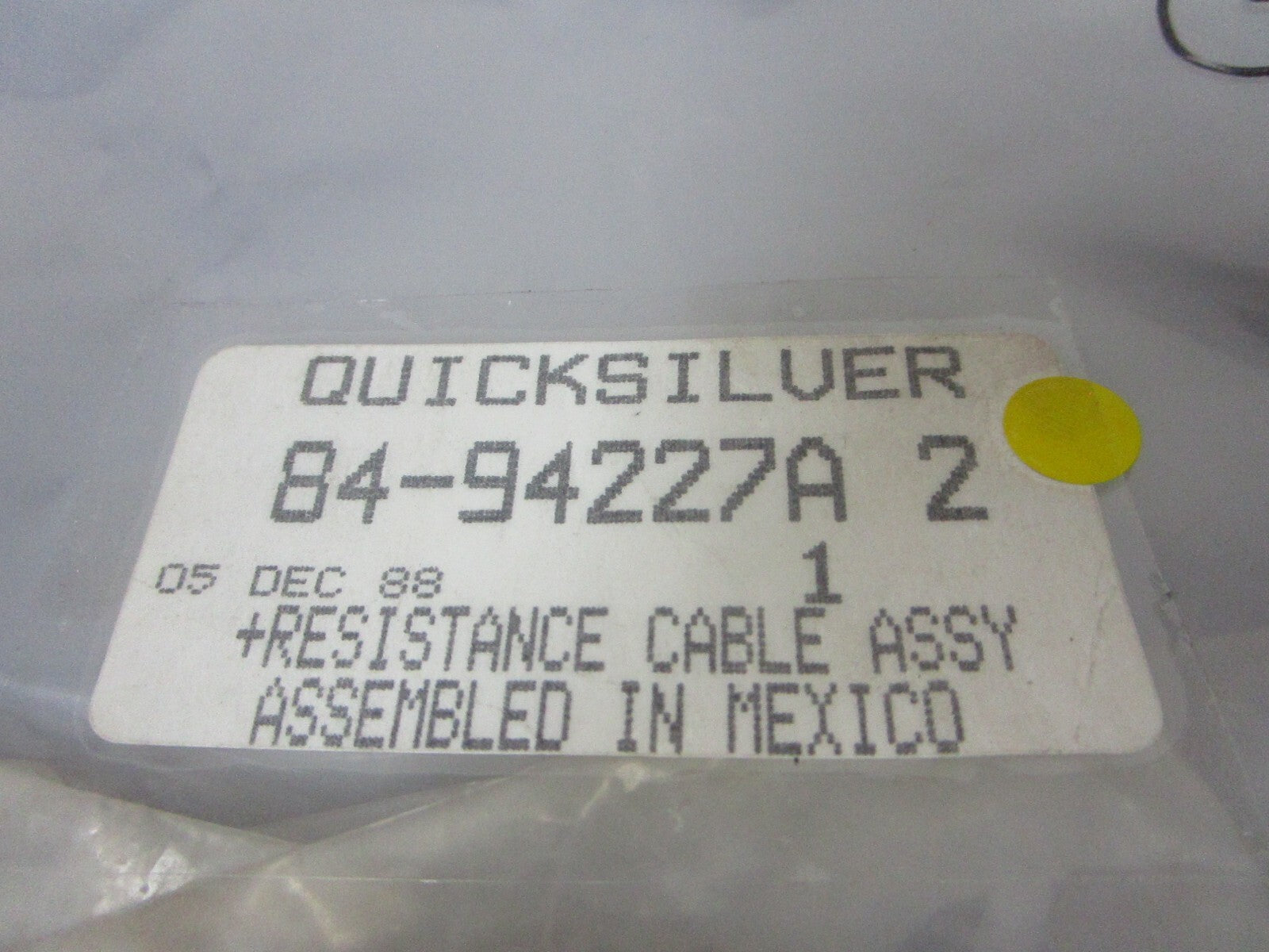 *NEW OEM* 0810 Mercury Quicksilver Resistance Cable Assembly 84-94227A2
