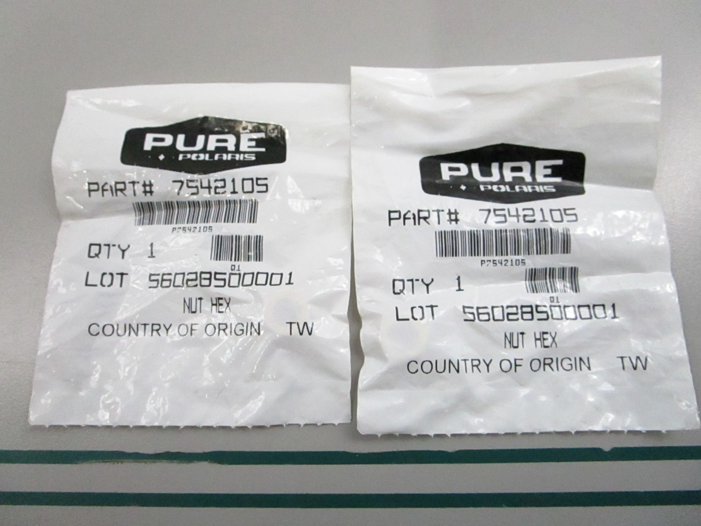 NEW OEM (LOT OF 2) 7542105 Polaris Hex Nut 0810
