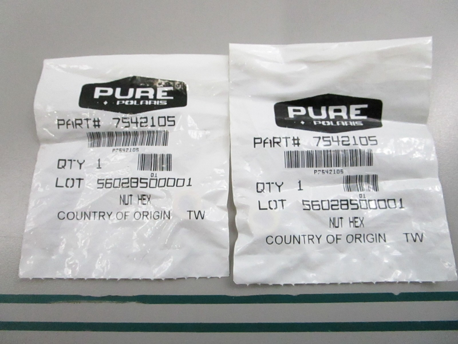 NEW OEM (LOT OF 2) 7542105 Polaris Hex Nut 0810