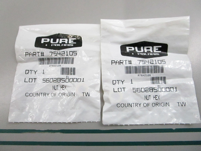 NEW OEM (LOT OF 2) 7542105 Polaris Hex Nut 0810