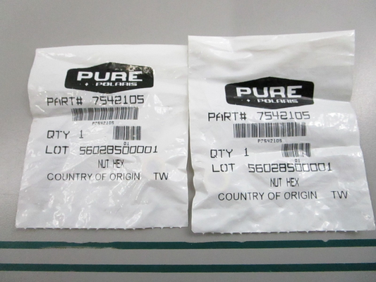 NEW OEM (LOT OF 2) 7542105 Polaris Hex Nut 0810