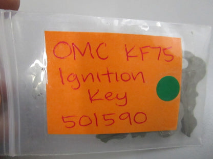 NEW OEM (LOT OF 2) 501590 0501590 OMC Johnson Evinrude KF75 Ignition Key 0810