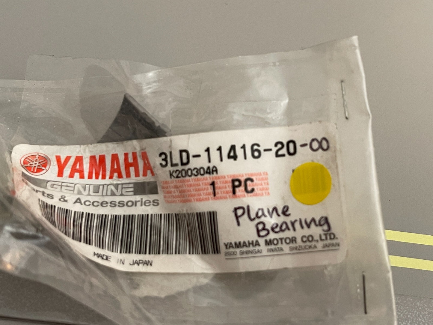 *NEW OEM* 0810 Yamaha Plane Bearing 3LD-11416-20-00