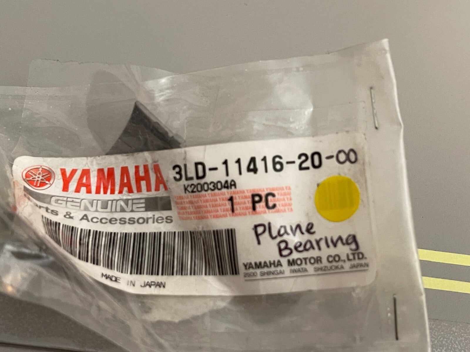 *NEW OEM* 0810 Yamaha Plane Bearing 3LD-11416-20-00