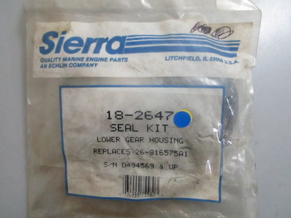 *NEW* 0820 Sierra Seal Kit 18-2647 Replaces: 26-816575A1