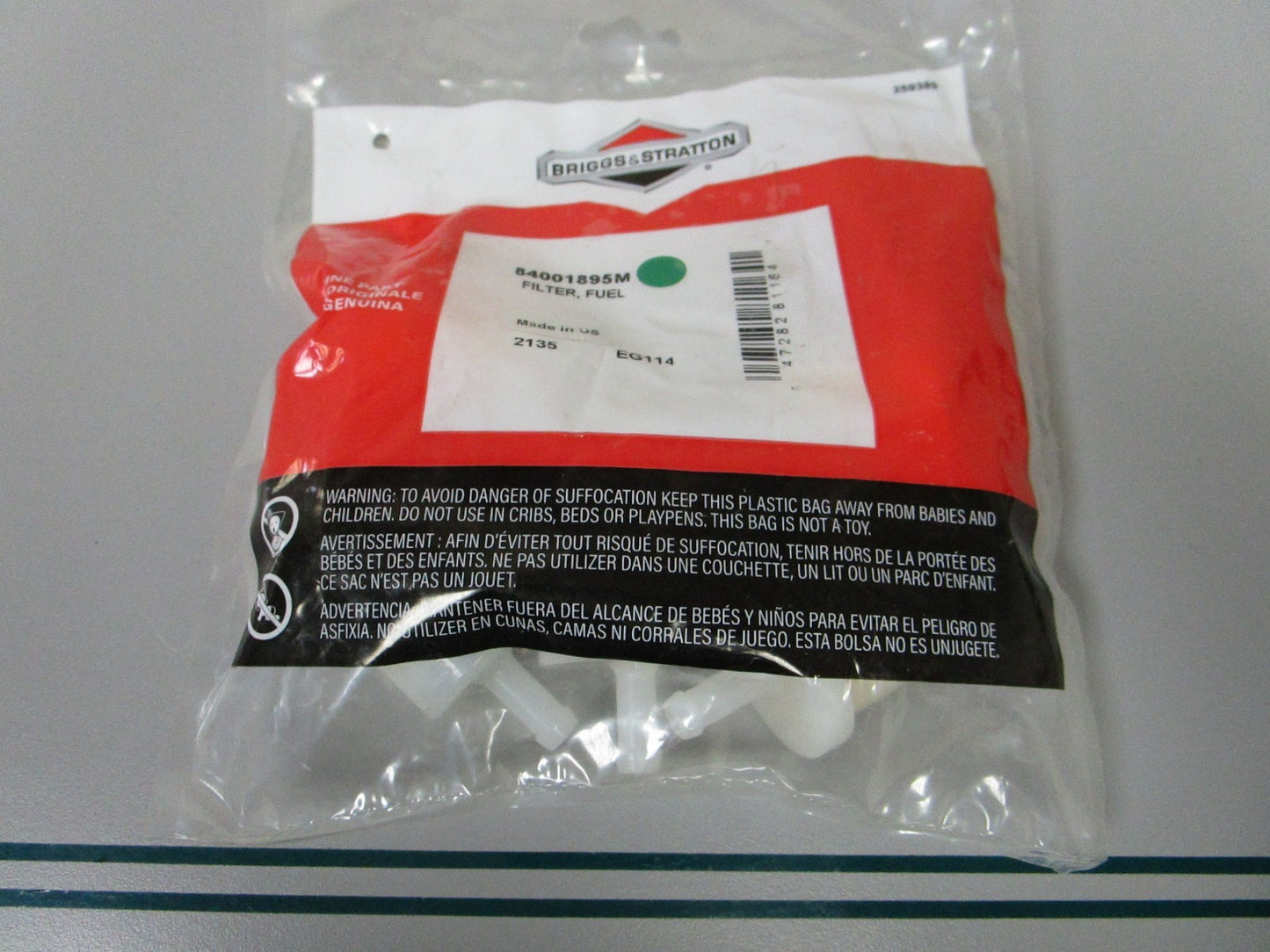 NEW OEM (LOT OF 5) 84001895M Briggs & Stratton Fuel Filter 0810
